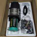 4500lbs ATV/UTV Winch with Synthetic Rope, Electric Boat Trailer Winch 12V, Waterproof Winch with 2 Wireless Remotes &Wired Switch,with Mounting Plate,Aluminium Fairlead