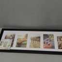 Americanflat 4x6 Collage Picture Frame with Shatter-Resistant Glass - Fits Four 4x6 Photos or Use as One 8x20 Picture Frame - Signature Collection - Collage Frames for Wall Display - Black