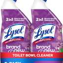 Lysol Toilet Bowl Cleaner Gel, For Cleaning and Disinfecting, Septic Safe Toilet Bowl Cleaner, Lavender & Cotton Blossom Scent, 24 oz, (Pack of 2)
