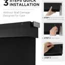 Joydeco No Drill Blackout Shades, Free-Stop Cordless Roller Shades, UV Protection, Thermal Insulated Blinds for Indoor Windows, Easy Install Window Blinds for Home and Office (Black, 35" W X 75" H)