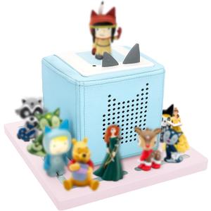 Taladad for Tonie Shelf, Tonies Storage for Toniebox 1 and Toniebox 2 Tonie Figures Creative Tonies Magnetic Shelf for,Tonie Box Player 10-30 Characters (Pink)