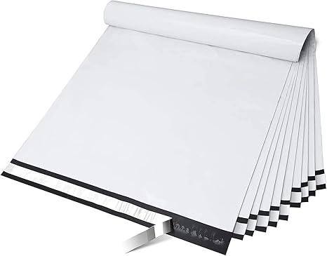 Fuxury Poly Mailers Large 19x24 Inch 100 Pack,Self Adhesive Shipping Bags for Clothing,Heavy Duty Shipping Envelopes Mailers Poly Package Bags for Small Business,Flexible Mailing Bags White