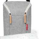 Skip Hop Baby Breastmilk Cooler Insulated Bottle Bag, Grab & Go, Chevron (1 Count (Pack of 1), Grey melange)
