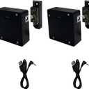 RFID Lock Electronic Cabinet Lock, Hidden DIY Lock with USB Cable for Wooden Cabinet Drawer Locker Cupboard (2 Pack) (Black)