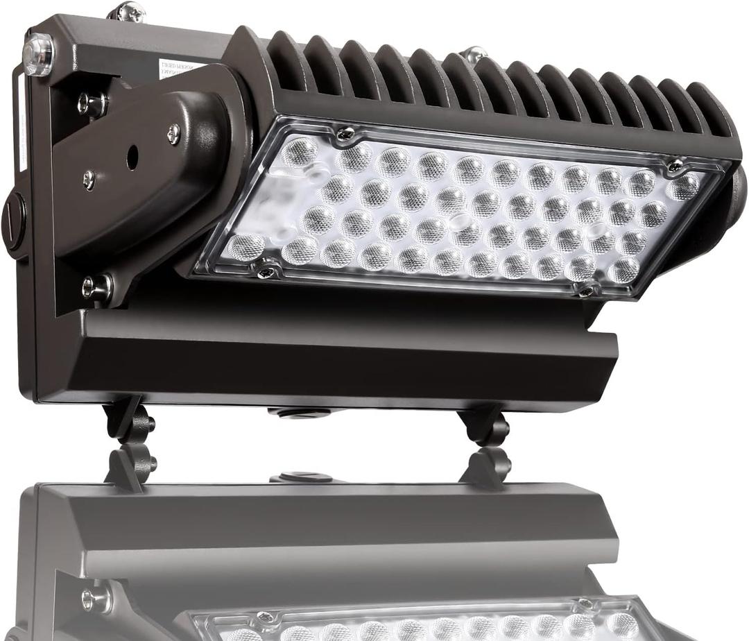 Rotatable LED Wall Pack Light with Dusk to Dawn Photocell, 80W 11200LM 400-600W HPS/HID Equiv., 5000K Daylight ETL Commercial Outdoor Security Lighting for Warehouse, Entrance, Parking, Garage