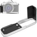 Z fc Handgrip, Metal L-Shape Grip L Bracket Holder for Nikon Z fc Zfc Camera,Replaces Extension Grip for Z fc-GR1,with Quick Release Plate for Arca & 1/4"-20 Tripod Hole & Hand Strap Hole - Silver