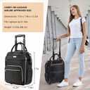 Star Cloud Rolling Backpack for Women,Dual-Opening Carry On Backpack with Wheels,Wheeled Laptop Backpack with Lock,USB & Type-C Charging Port, Softside Roller Backpack for Travel College Business Work