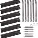 Hiorucet Grill Replacement Parts for Kenmore 6 Burner 146.23681310 146.47223610 146.23766310 Gas Grill Models. Grill Burner Tube, Heat Plate Tent Shield, Carryover Tube Replacement Kit