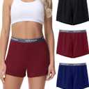 wirarpa Women's Cotton Sleep Shorts Comfywear Lounge Pajama Shorts 3 Pack (XX-Large, Multicolor)