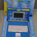 Tech Kidz - STEM Toy Computer Educational Learning Laptop, 80 Challenging Learning Activities to Learn Mathematics, Words, Logic, Typing, LCD Screen with Backlight, Mouse Included, Ages 4+ (Blue)