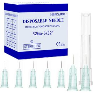 Disposable Luer Lock Needle 32Ga 4mm 100Pack(32Ga-4mm)
