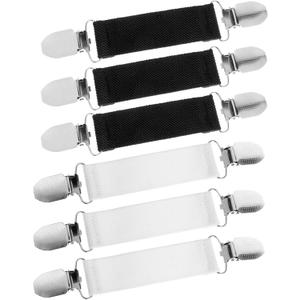 6pcs Cinch Clip Dress Clips Back Cinch for Men & Women Elastic Fit Dress Cinch Elastic Clips for Retro Short-sleeve Shirts Cardigan Collar Clip Brooches