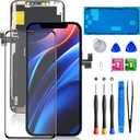 For iPhone 11 Pro Max Screen Replacement 6.5 inch, 3D Touch LCD Screen Display Digitizer Frame Assembly Repair Kit with Waterproof Seal+Repair Tools+Screen Protector for A2161, A2220, A2218