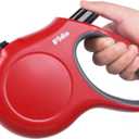 Fida Retractable Dog Leash, 16ft Heavy Duty Pet Walking Leash for X-Small/Small/Medium/Large Dog or Cat up to 110 lbs, Tangle-Free. One-Hand Brake (Large, Red)