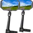 Bar End Bike Mirrors, HighDefinition Convex Glass Lens for E-Bike Handlebars, Scratch Resistant, Safe Rearview 1 Pair Bicycle Mirror(Right And Left Side)