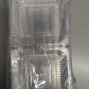 50 Pcs Clear Hinged Plastic Containers with Lids,Square To Go Containers,Disposable Clamshell Takeout Tray for Dessert,Cakes,Cookies,Salads,Pasta,Sandwiches