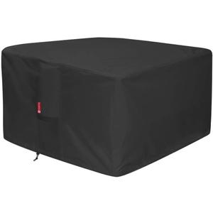 SheeChung Gas Fire Pit Cover Square - Premium Patio Outdoor Cover Heavy Duty Fabric with PVC Coating,100% Waterproof,Fits for 33 inch,34 inch,35 inch,36 inch Fire Pit Table Cover (36L x 36W x 24H)