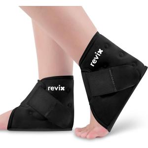 REVIX Gel Ankle Ice Packs Wrap for Swelling, Reusable Ice Pack for Foot Plantar Fasciitis, Flexible Cold Compression Wrap for Ankles Sprain, Sport Recovery, and All-Day Comfort, 2 Packs