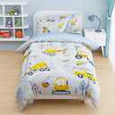 Construction Duvet Cover Sets Twin Size for Kids Boys, Include 1 Polyester Comforter Cover 68x86 Inches and 1 Pillowcase 20x26 Inches, Comforter Not Included, Gift for Christmas Birthday