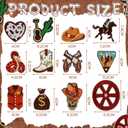 2 x AUGSUN 36pcs Western Iron On Patches Brown Theme Iron on Patches for Boys Western DIY Sew Applique Repair Patch Cute Sew on Patches for Clothing Jacket Jeans Pants Dress Backpack Hats Decorations
