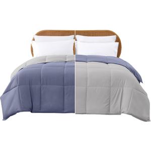 Modern Threads Down Alternative Reversible Comforter Deep Blue/Silver Twin