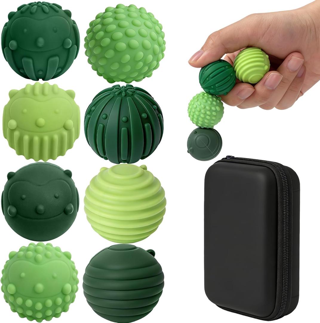 Magnetic Sensory Fidget Balls, 8Pcs Magnet Balls Fidget Toys for Adults & Teens with ADHD, Autism, Anxiety, Weighted Magnetic Fidget Balls for Travel, Office & Stocking Stuffers