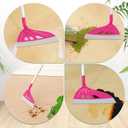 Magic Silicone Broom Sweeper, Multi-Function Floor Cleaning Brush, Bathroom, Pet Hair, Dog Brush Set (Pink)