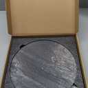 Koville 12'' Marble Lazy Susan Marble Turntable for Kitchen Dinning, Lazy Susans Organizer for Cabinet, Serving Rotation Spinning Tabletop Organizer Swiveling, Spice Rack Storage (Rosso Luana)