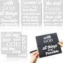Dunzoom 8 Pcs Graduation Cap Topper Stickers 2026 Religious Grad Cap DIY Decorations Kit Adhesive Grad Hat Topper Saying Sticker for Class of 2026 Craft Gifts DIY Art Decorations(White)