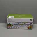 16oz Glass Meal Prep Containers with Lids, Airtight 2 Cup Glass Food Storage Containers Set, Heat-Resistant BPA-Free Container for Soup, Leftovers, Microwave, Oven, Dishwasher & Freezer Safe (6 Packs) (Multicolor)