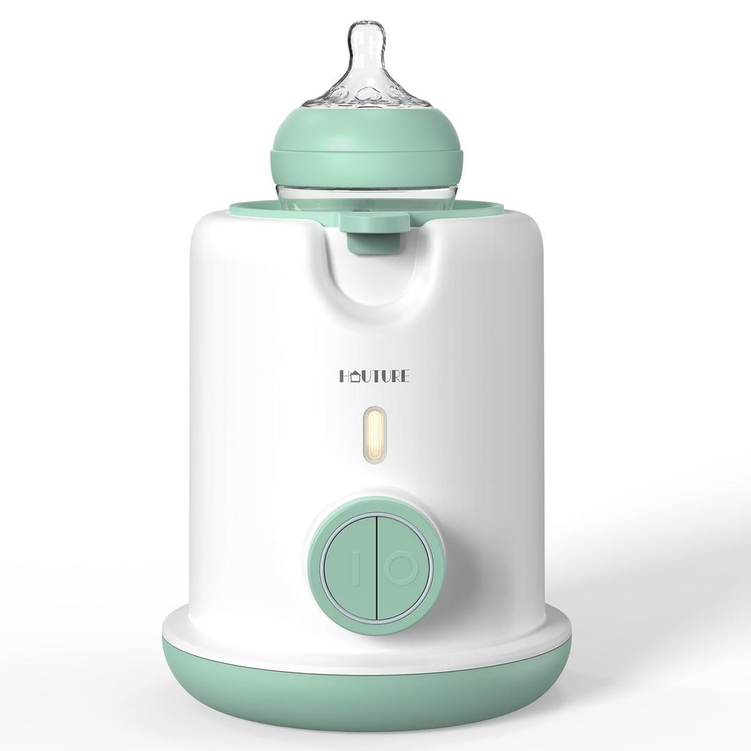 HAUTURE Bottle Warmer, 2-in-1 Fast Baby Bottle Warmer for Breastmilk & Formula, Warms Baby Milk to Body Temperature in Minutes, Auto Shut-Off, for All Bottles, Green