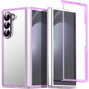 AICase for Samsung Galaxy Z Fold 6 5G Case 2024,Crystal Clear Luxury Plating Hard PC Transparent Slim Thin Cover,Anti-Scratch Shockproof Protective Case for Galaxy Z Fold 6_3