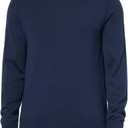 BOSS Men's Small Logo Wool Blend Sweater (X-Large, Blueberry Blue)