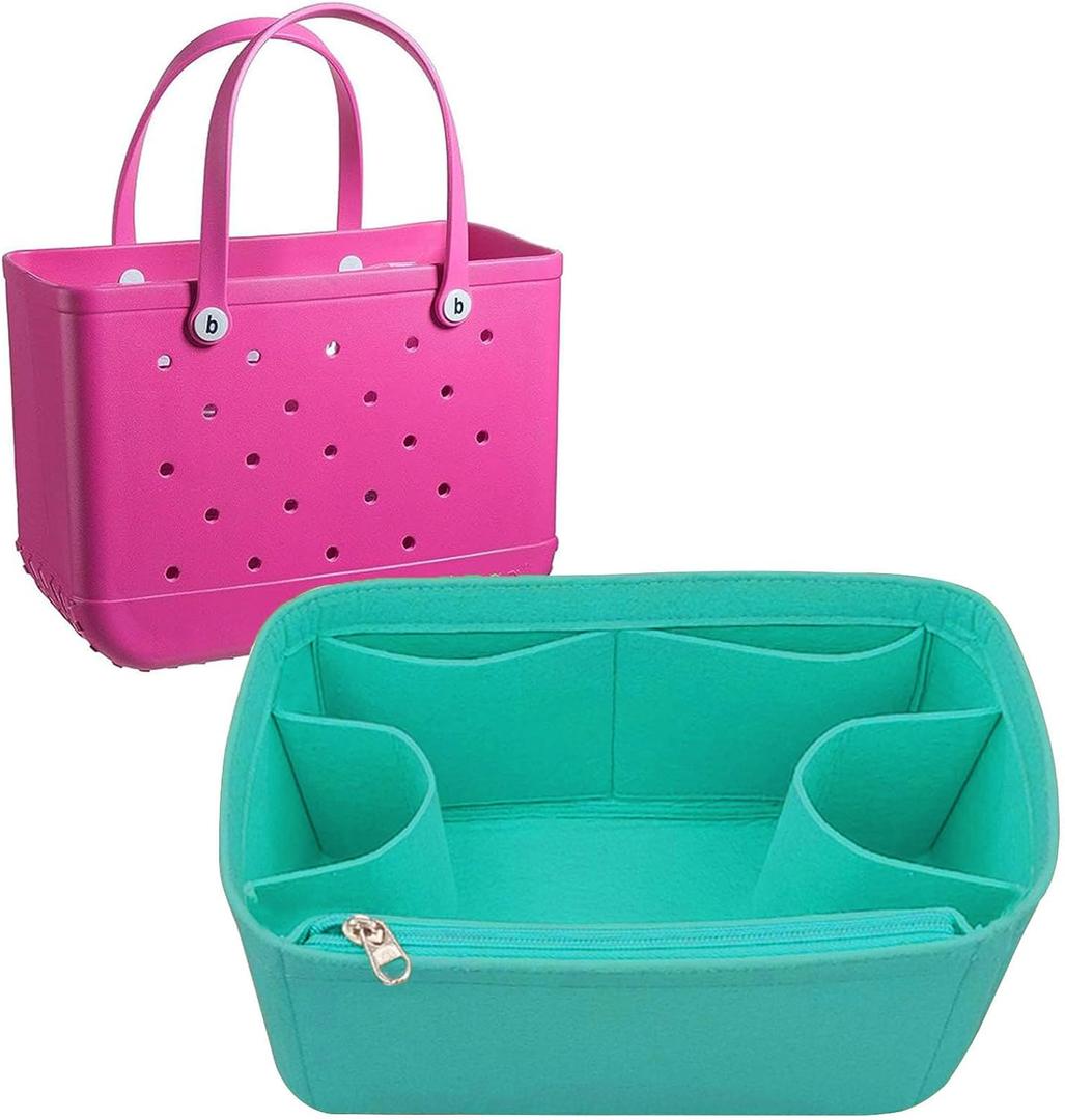 Lckaey Beach Bag Organizer Accessories for bogg bag medium Storage Bag for Bogg Bag Organizing bogg divider 3018green-M