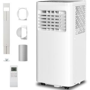 3-in-1 Portable Air Conditioners10000BTU Portable AC Units Cools 450 Sq.Ft. with 24H Timer Remote ControlEasy Install Kit for Bedroom, Office, Dorm (White)