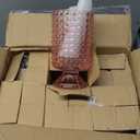 6 Pcs (H:7" W:4") Embossed Flower Vase Pedestal Glass Vase Big Base Thickened Crystal Vintage Vases for Valentines Day Wedding Home Decor Table Centerpiece House Warming Gifts(Pink)