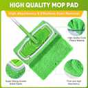 18-Pack Reusable Mop Pads Compatible with Swiffer Sweeper Mop - 100% Coral Fleece Washable Refills - Microfiber Dry & Wet Sweeping Cloths for Multi-Surface/Hardwood Floor Cleaning