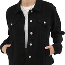 Argstar Denim Jacket for Women Button Up Long Sleeve with Pockets  L