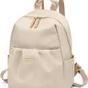 Small Backpack for Women, Cute Backpack Casual Work Daypack Purse for College Travel, fit 9.7 Inch, Apricot