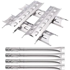 Hipoilk Grill Replacement Parts for Perfect Flame 2518SLN-LPG 2518SL-LPG 2518SL-NG 24137 24138, Stainless Steel Grill Burner Tube, Heat Plates Tent Replacement (4-Pack)