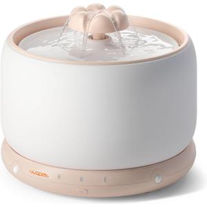 WOPET Wireless Cat Water Fountain, Cordless Ceramic Pet Water Fountain with 5000mAh Rechargeable Battery, 3L/101oz Premium Cat Water Dispenser for Cats & Small Dogs,Ultra Quiet & Triple Filtration