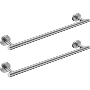 Nolimas Brushed Nickel Bath Towel Bar Single Bars Towel Rack Rod Classic Wall Mounted SUS304 Stainless Steel Toilet Kitchen Bathroom Towel Holder Towel Shelf Single Layer,24 inches-2 Pack