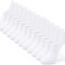 IDEGG No Show Socks Women & Men Low Cut Ankle Short Anti-slid Athletic Running Casual Invisible Liner Socks (Large, C_6 Pairs(6 White))