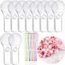 50 Pack Magnifying Glass for Kids, 15x and 5X Handheld Portable Magnifier for Home, Magnify Glasses Lens with 50 Lanyard for School Students Outdoor Explorer, Science Observation and Reading