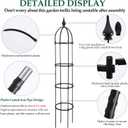 WellSign Garden Obelisk Trellis for Climbing Plants Outdoor, 6.6ft Tall Rustproof Coated Metal Plant Support with Garden Twist Tie for Tomato Cucumber Ivy Vines Rose Potted Plant Trellis 1 Pack