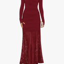 ZESICA Women's Long Sleeve Off Shoulder Bodycon Dresses Fall 2026 Ruched Lace Wedding Guest Cocktail Formal Maxi Dress, Size S