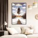 upsimples 24x36 Poster Frame Black 3 Pack, Scratch-Proof Picture Frames 24 x 36 for Photo Gallery - Slide-In Strips, Horizontal or Vertical Wall Mounting