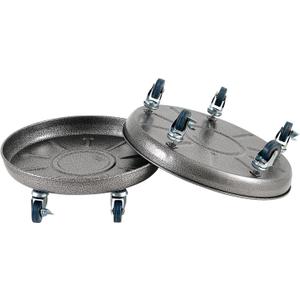 Choclaif Plant Caddy with Wheels, 2 Pack Silver Heavy Duty Plant Stand with Universal Wheels, Round Pot Trolley for Indoor Outdoor 14inch