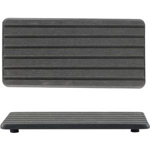 2 PCS Water Absorbent diatomite Coasters, 8.3" x 4" Water Absorbing Stone Tray for Sink, Stone Drying mat for Kitchen Counter, Stone soap Tray Used for Hand Soaps & toiletries & Plants (Dark Grey)