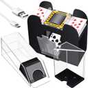 Aoriher Blackjack Game Combo Set Including Blackjack 6 Deck Automatic Card Shuffler 6 Shoe and 6 Tray for 10 Cut Cards for Casino, Party Night